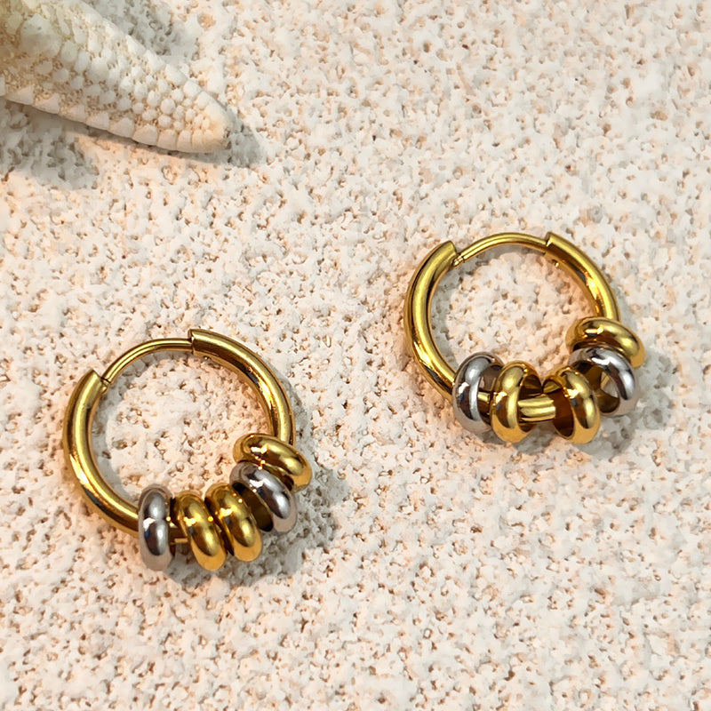 Geometric Ring Hoop Earrings