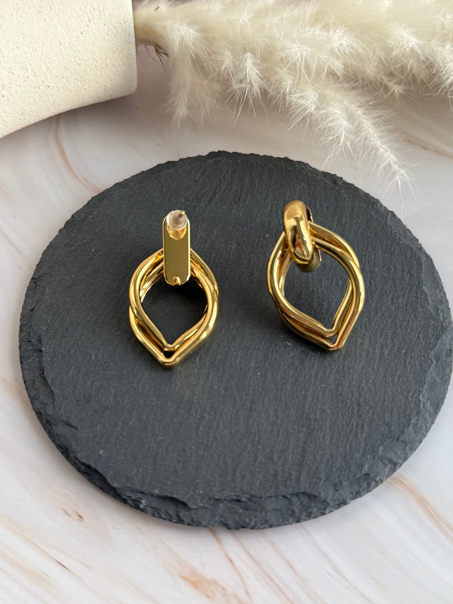 Stainless Steel Gold Earrings