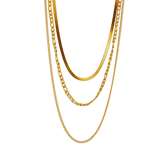 Triple Layered Snake Chain Necklaces