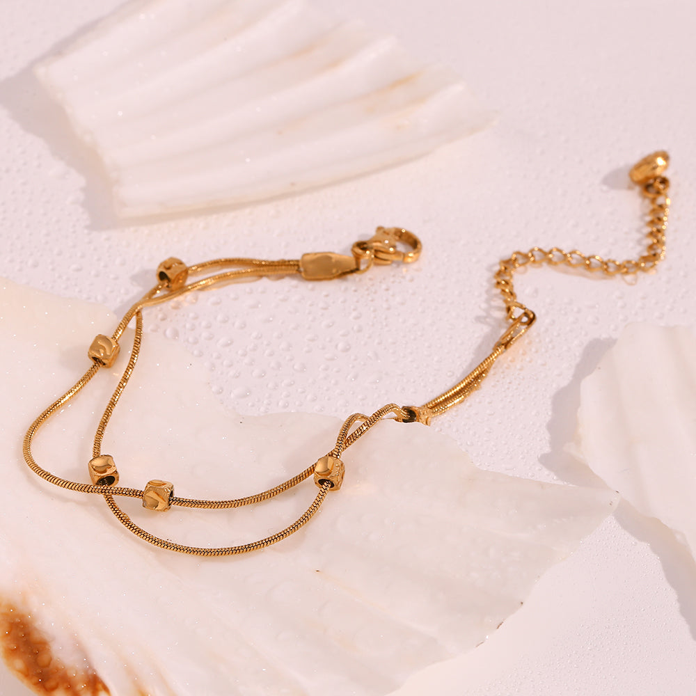 Cube Bead Layer Bracelet