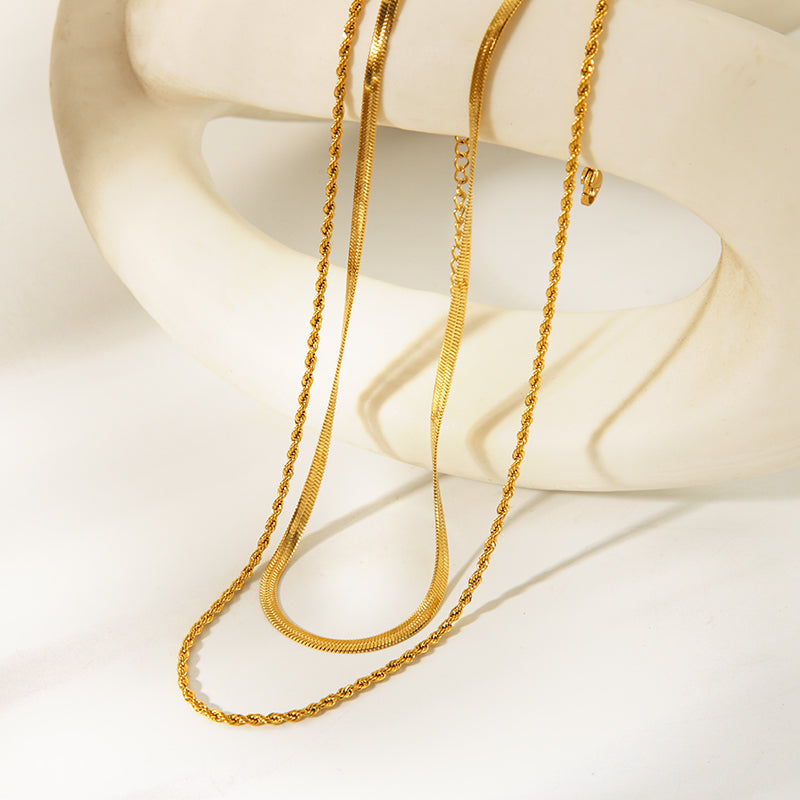 Layered Rope Chain Necklace