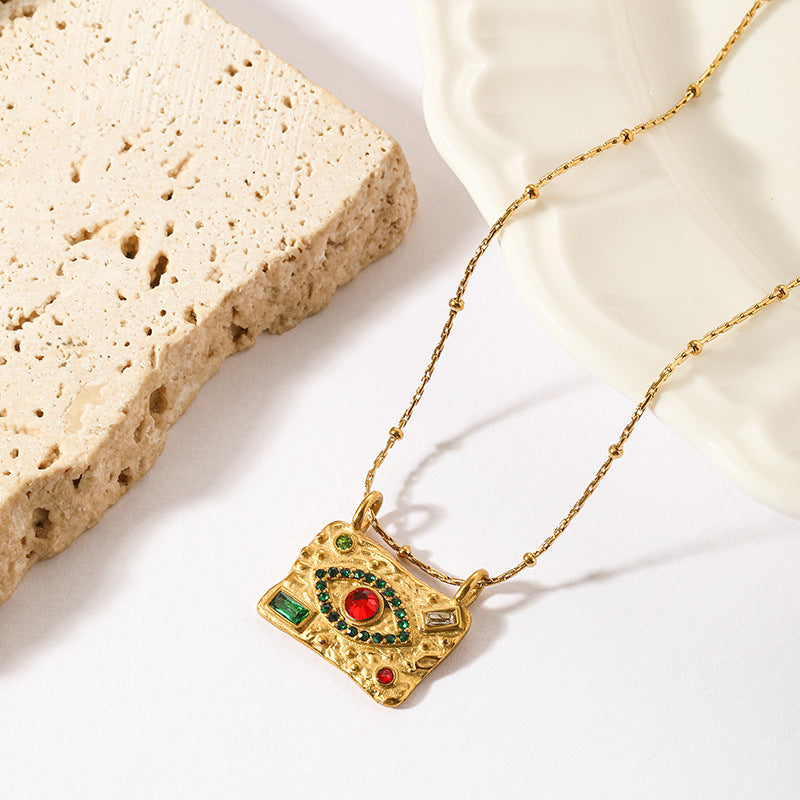 Gold Evil Eye Necklace