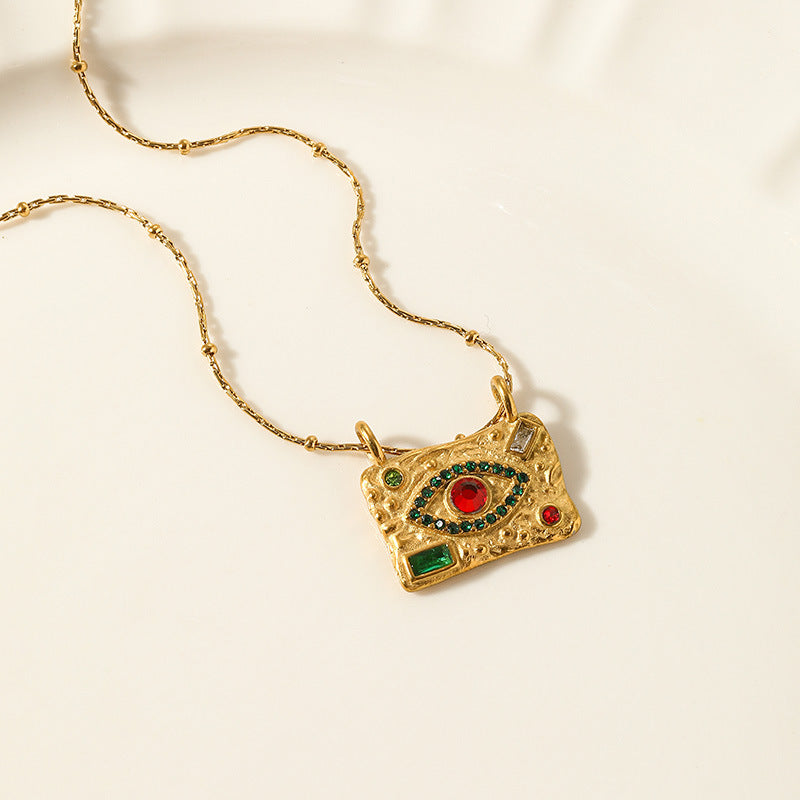 Gold Evil Eye Necklace