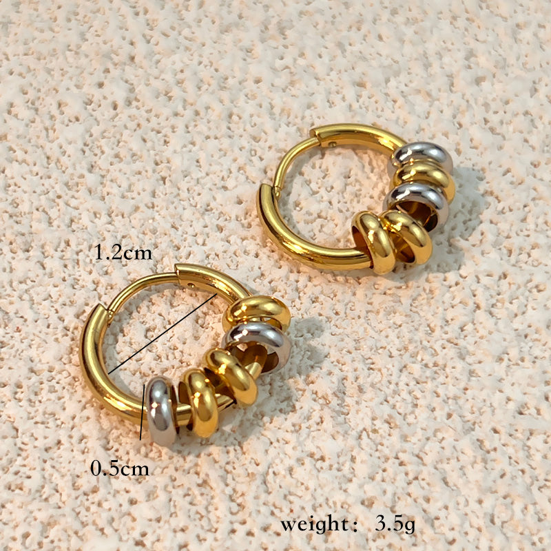 Geometric Ring Hoop Earrings