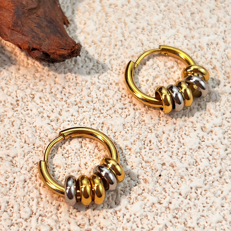Geometric Ring Hoop Earrings