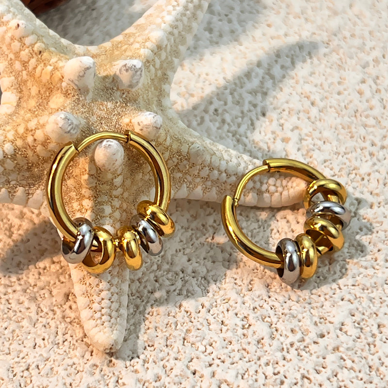 Geometric Ring Hoop Earrings