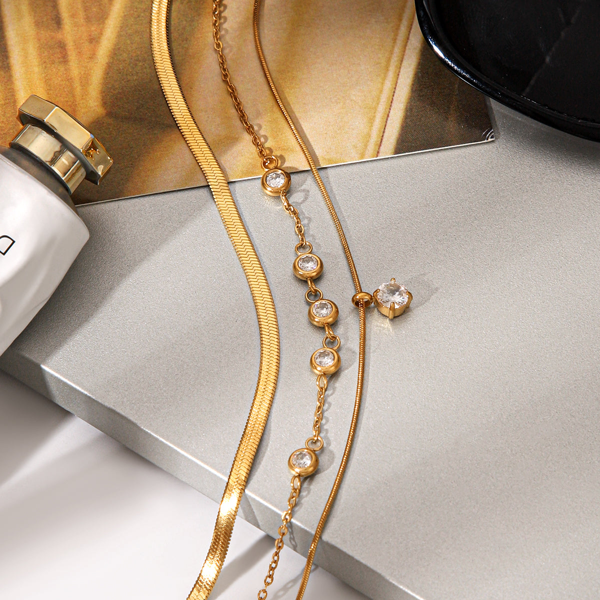 Crystal Layered Necklace