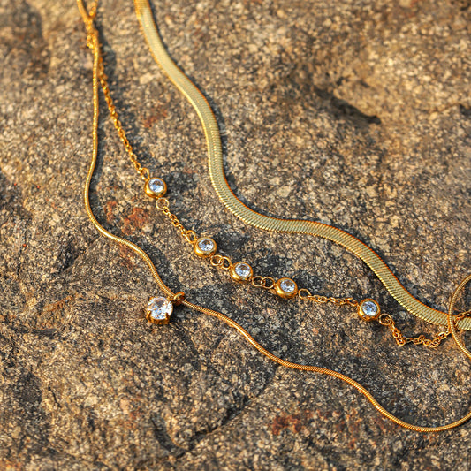 Crystal Layered Necklace