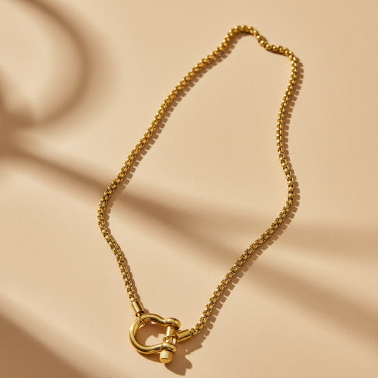 D Clasp Toggle Clasp Closure Rope Chain Necklace