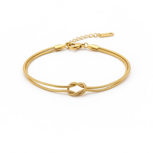 Gold Knot Bracelet Minimalist Bracelet