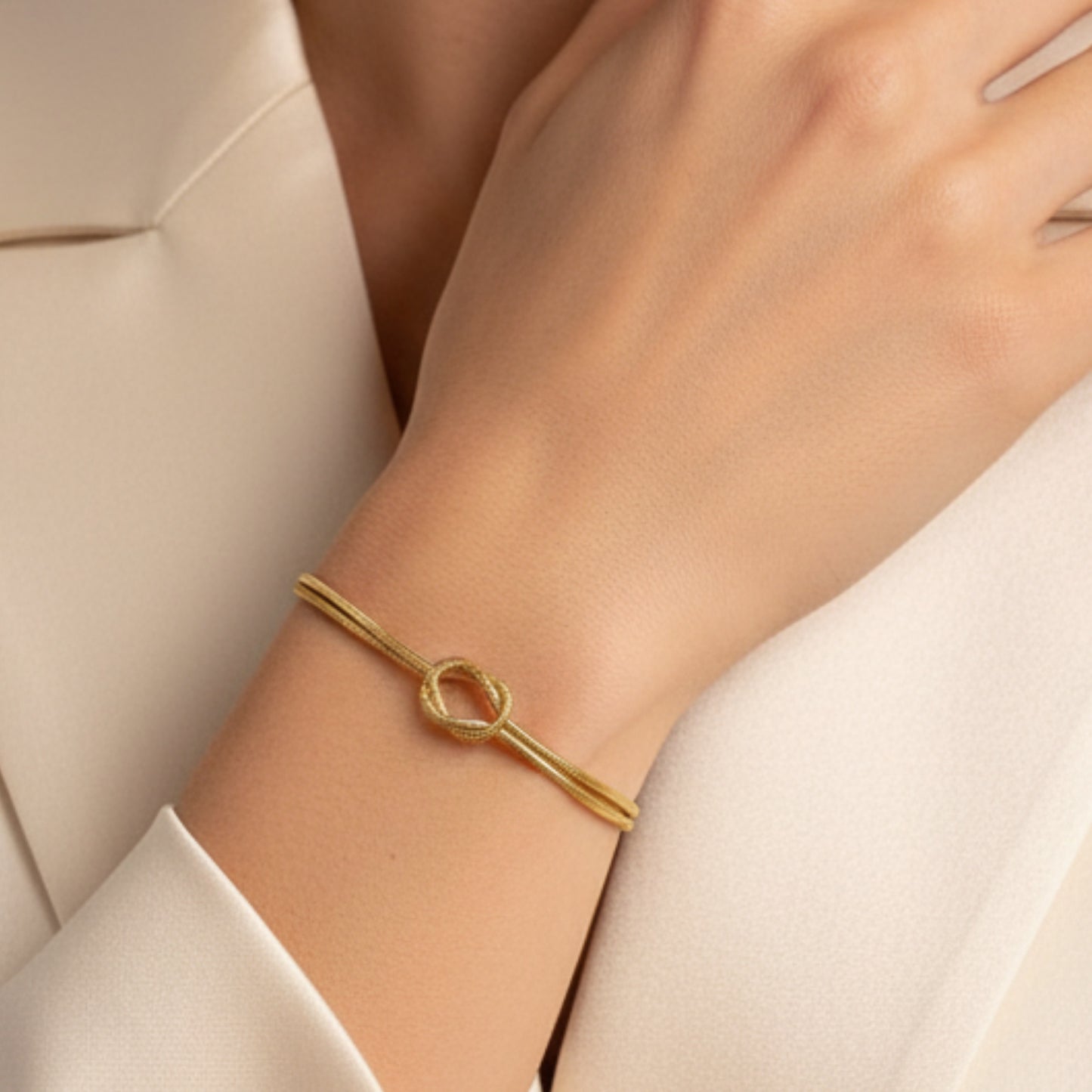 Gold Knot Bracelet Minimalist Bracelet