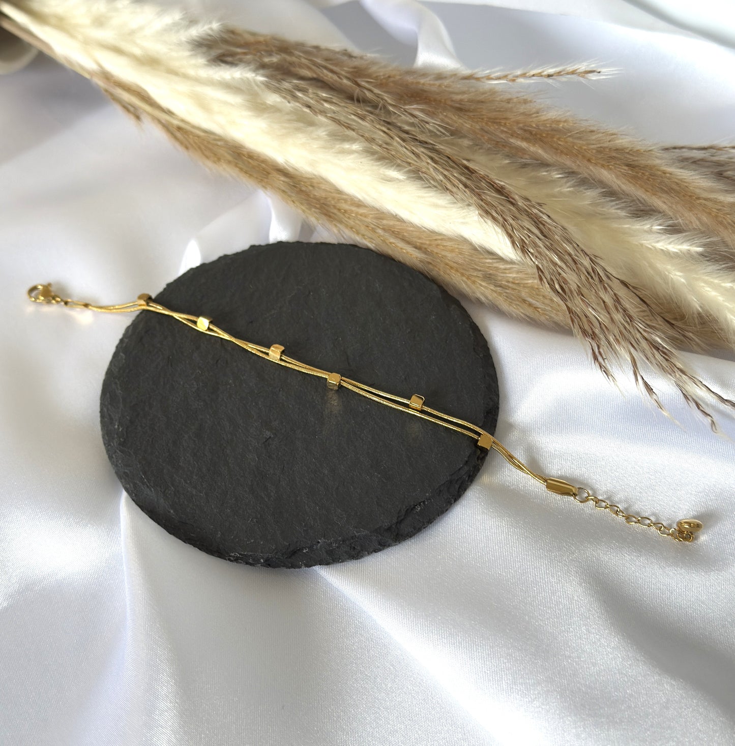 Cube Bead Layer Bracelet