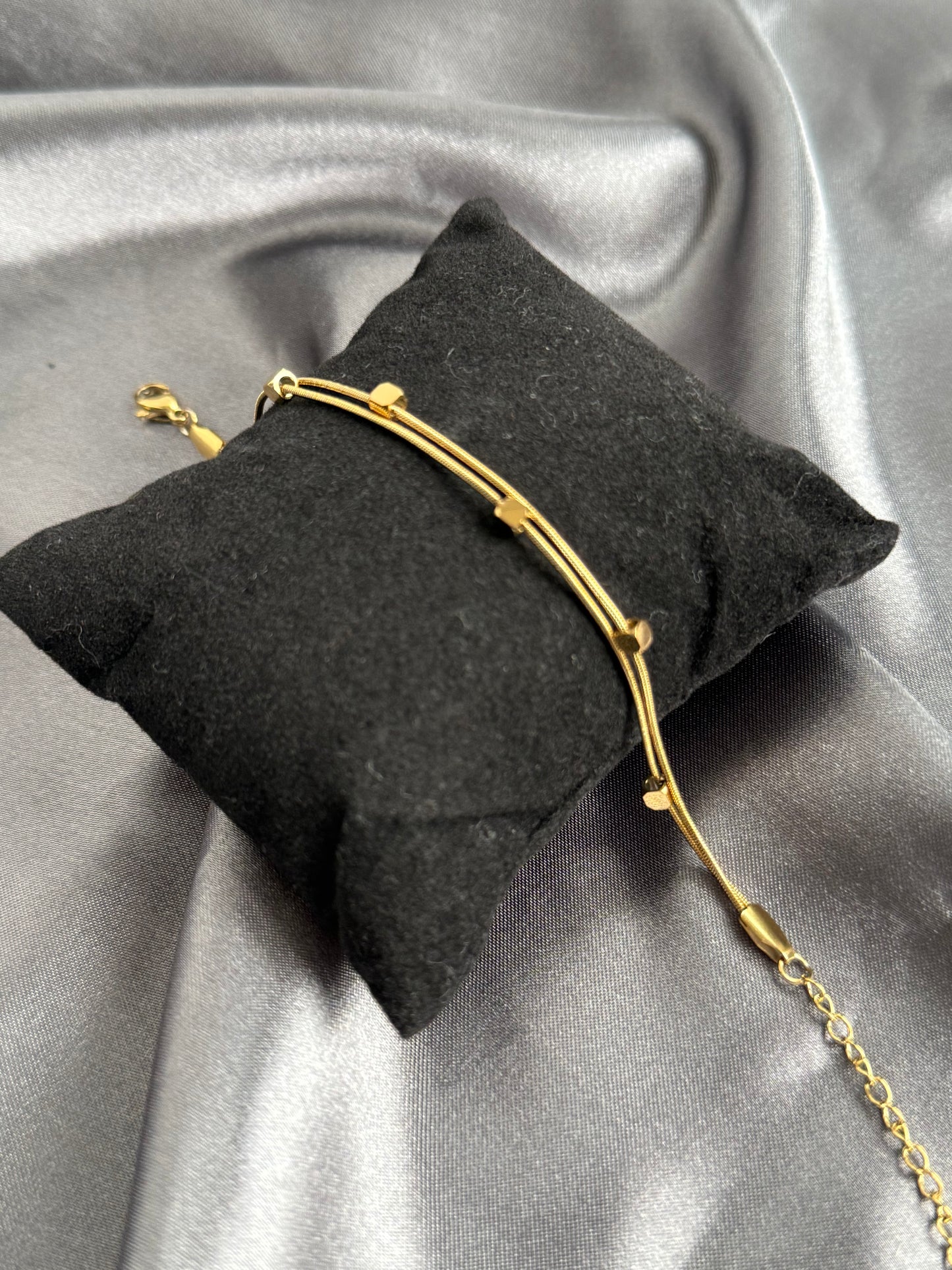 Cube Bead Layer Bracelet