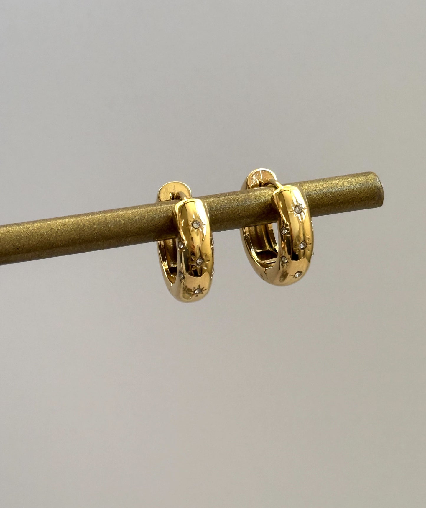 Geometric Zicron Hoop Earrings