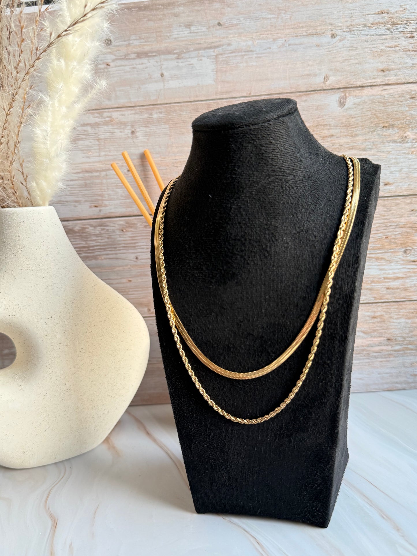 Layered Rope Chain Necklace