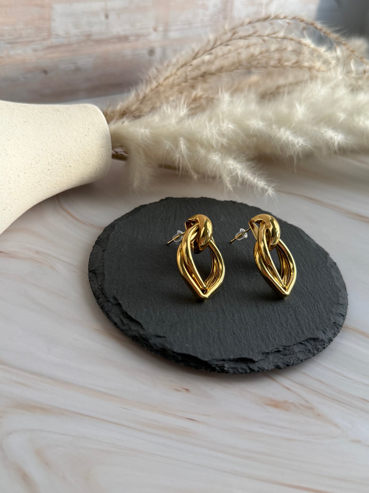 Stainless Steel Gold Earrings