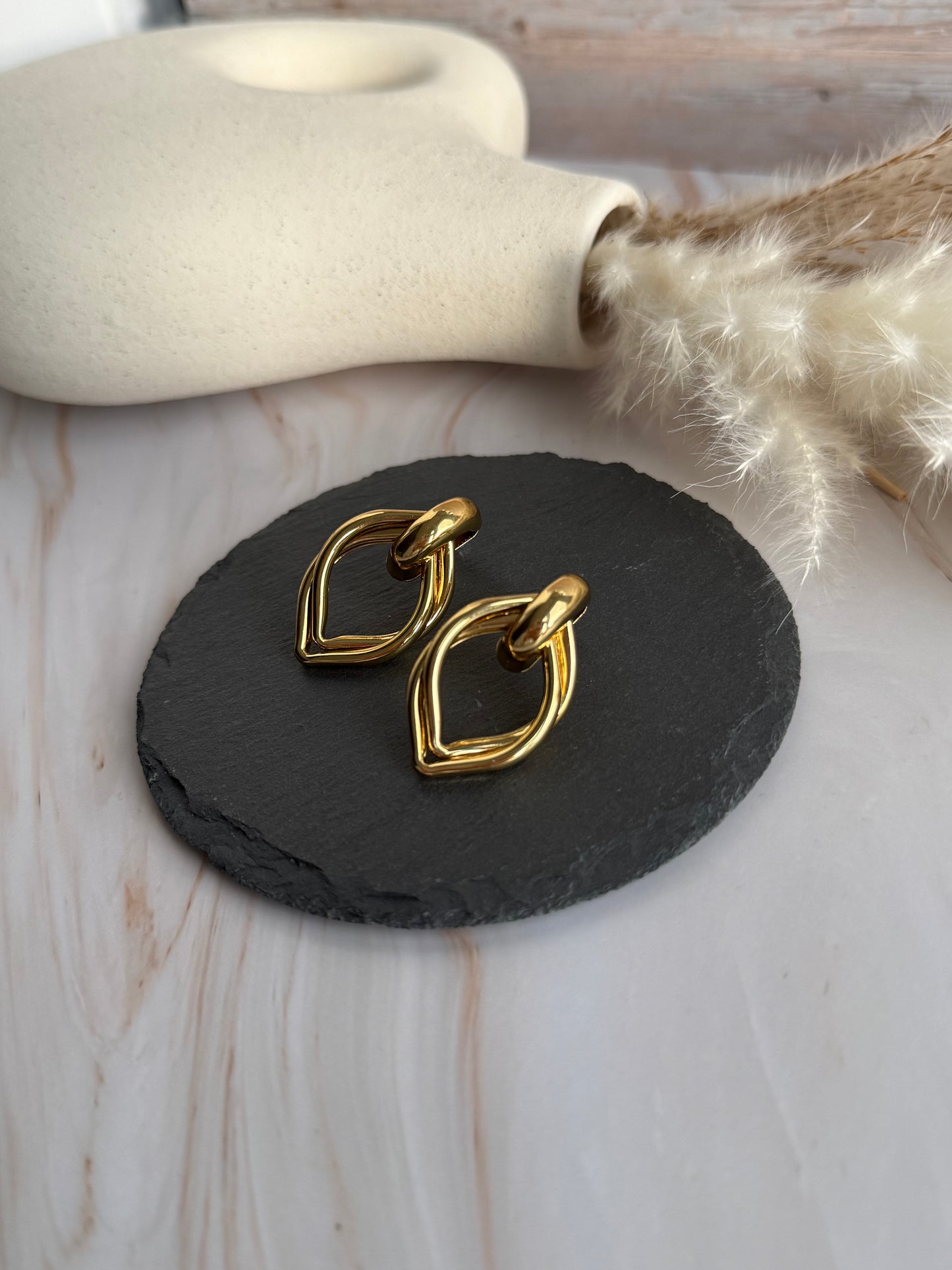 Stainless Steel Gold Earrings