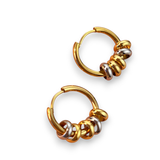 Geometric Ring Hoop Earrings